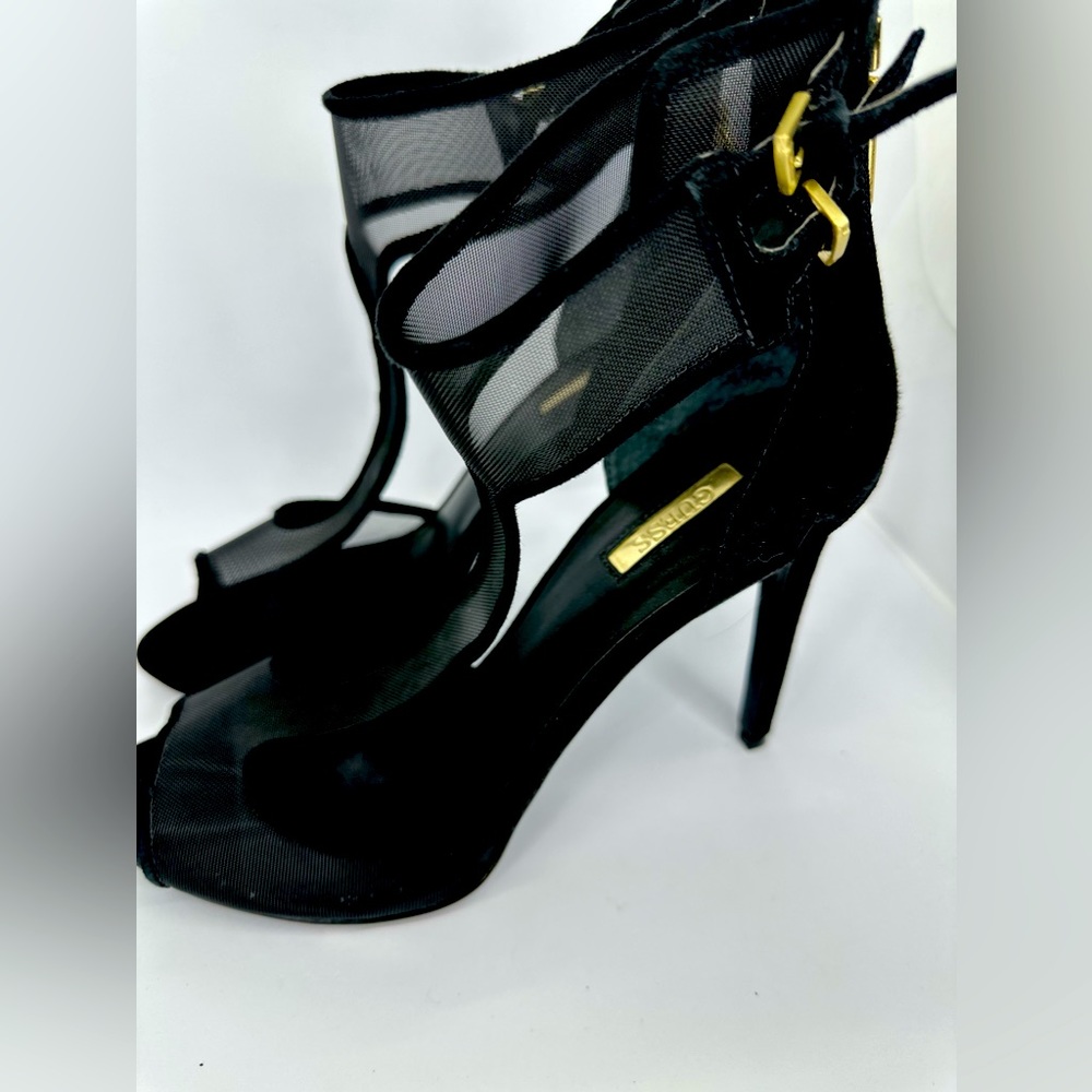 GUESS black sandals 9.5 perfect condition - Picture 8 of 8